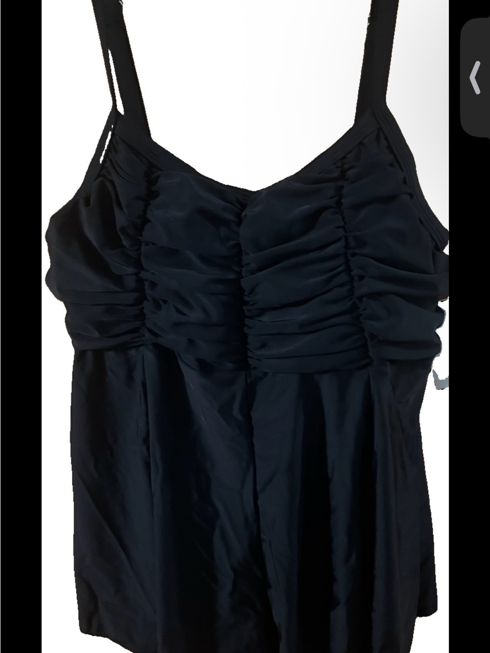 Simply fit Classic Ruched Black One-Piece Swimsuit size 2 X